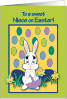 Niece Easter Raining Jelly Beans Bunny card