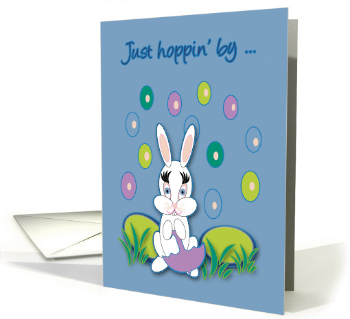 Aunt Easter Raining Jelly Beans Bunny card (1044527)