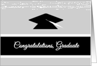 Congratulations Graduation Contemporary Graduation Cap card