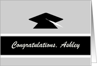 Congratulations Graduation Custom Name School Graduation Cap Ashley card