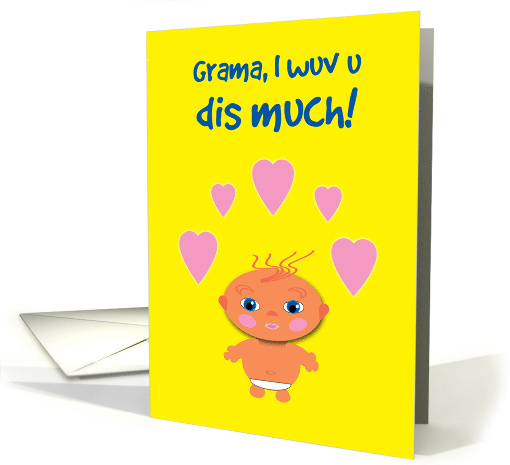 Grandmother Mothers Day Baby with Hearts card (1079092)