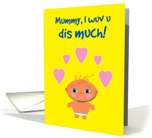 Mom Mother Mother's Day Baby with Hearts card (1079096)