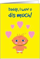 Dad Father’s Day Baby with Hearts card