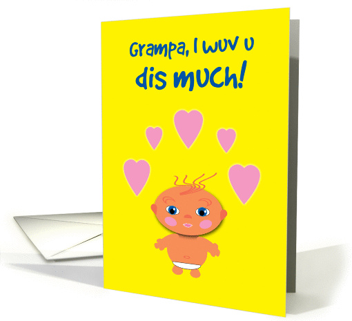 Grandfather Father's Day Baby with Hearts card (1079106)