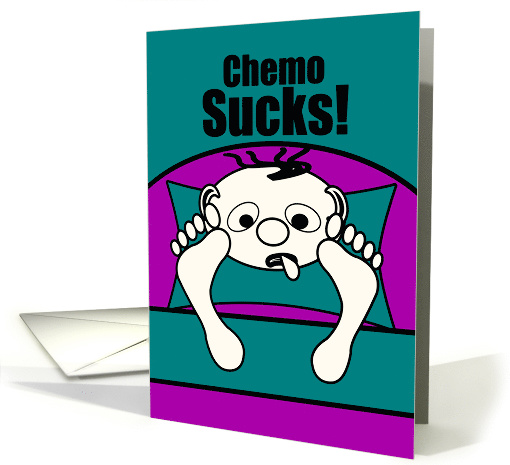 Encouragement Cancer Patient Humorous Man in Sick Bed card (1103120)