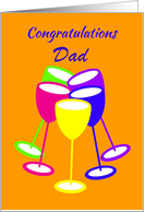 Custom Congratulations Colourful Celebrating Toasting Glasses card