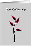 Season’s Greetings Simple Beautiful Tree Silhouette card