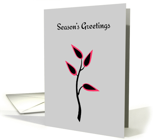 Business Season's Greetings Simple Beautiful Tree Silhouette card