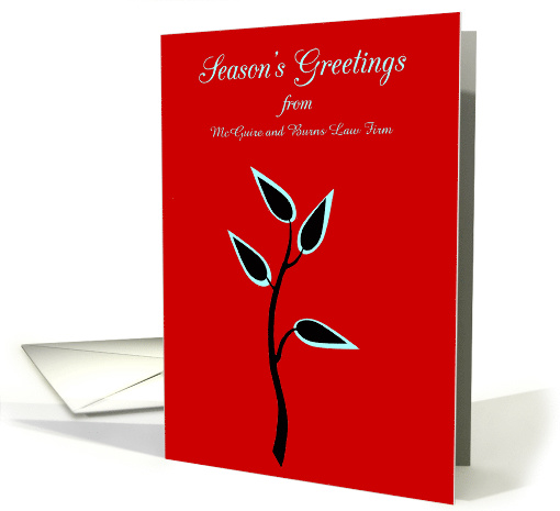 Business Custom Season's Greetings Simple Beautiful Tree... (1132174)