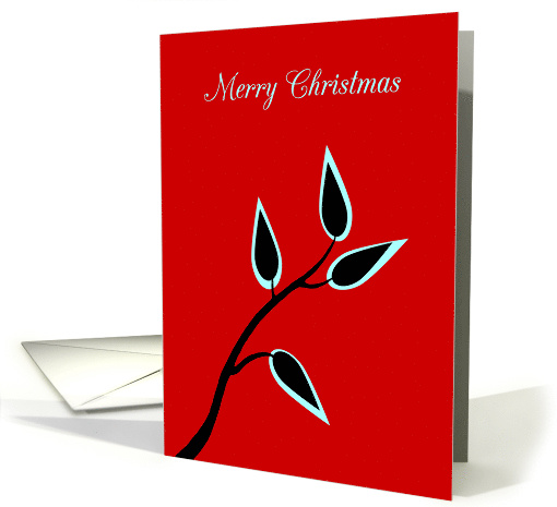 Christmas Greetings Simple Beautiful Tree Silhouette card (1132414)