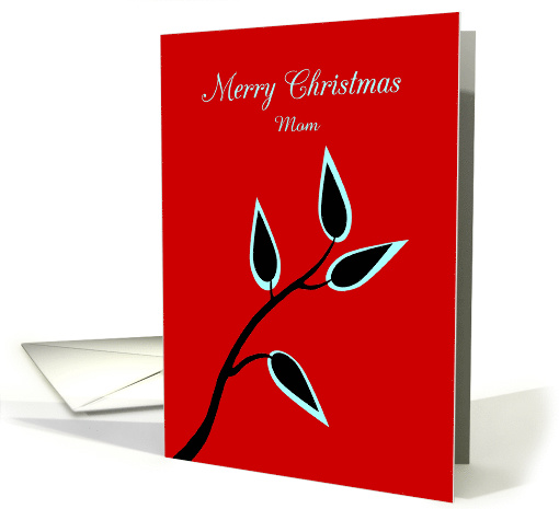 Custom Christmas Greetings Simple Beautiful Tree Silhouette card