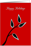Happy Holidays Christmas Simple Beautiful Tree Silhouette card