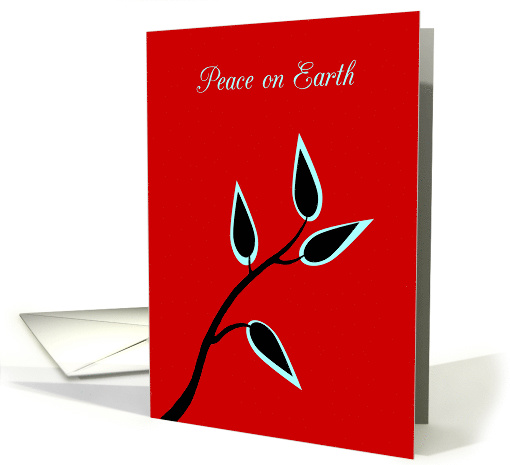 Couple Christmas Peace Simple Beautiful Tree Silhouette card (1132542)