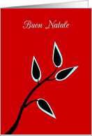 Italian Christmas Buon Natale Simple Beautiful Tree Silhouette card