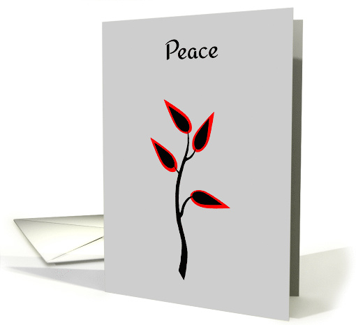 Christmas Peace Simple Beautiful Tree Silhouette card (1132814)