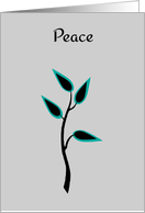 Remembrance Christmas Peace Simple Beautiful Tree Silhouette card