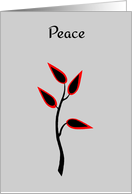 Remembrance Christmas Military Peace Simple Beautiful Tree Silhouette card