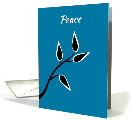 New Year's Peace Simple Beautiful Tree Silhouette card (1137690)