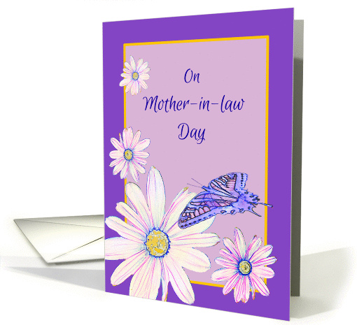 Mother in law Day Daisies and Butterfly card (1176704)