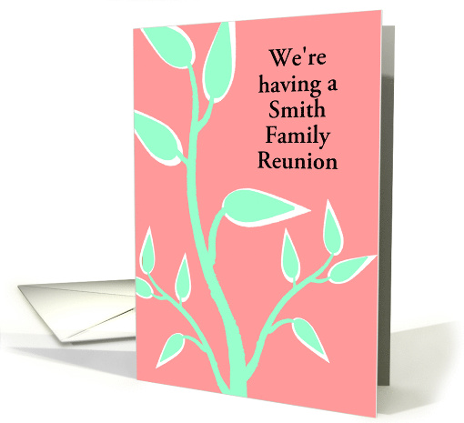 Custom Family Reunion Invitation Stylistic Tree of Life card (1207480)