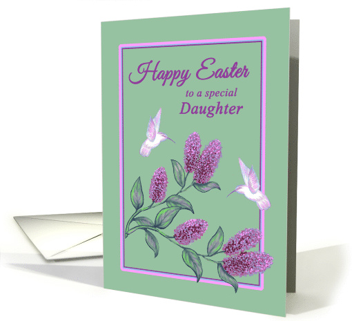 Daughter Easter White Hummingbirds on Lilac Tree Branch card (1243688)