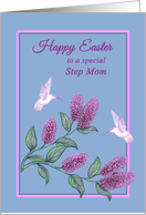 Step Mother Easter White Hummingbirds on Lilac Tree card