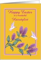 Easter Customize Relationship White Hummingbirds on Lilac Tree card