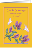 Easter from our Family White Hummingbirds on Lilac Tree card