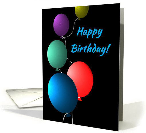 Birthday General Big Colourful Floating Balloons card (1255688)