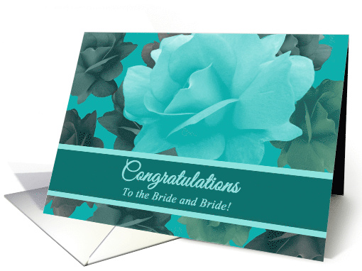 Congratulations Lesbian Daughter Wedding Beautiful Vintage Roses card