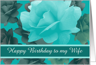 Birthday for Wife Custom Personalized Beautiful Vintage Style Roses card