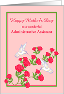 Mother’s Day Custom Occupation White Hummingbirds and Pink Roses card