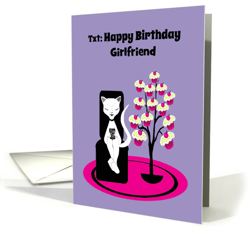 Custom Relationship Birthday Humor Funny Texting Cat with... (1271614)