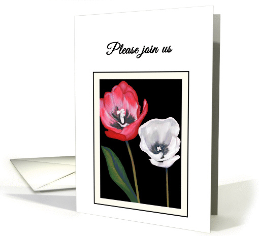 Invitation Engagement Party Tulips Side by Side Print card (1277486)