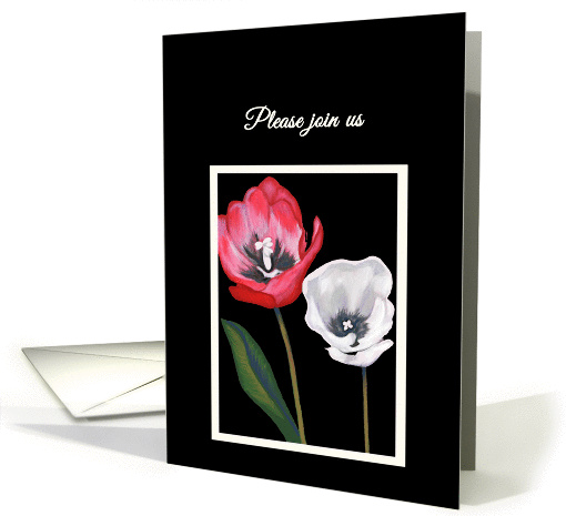 Invitation Wedding Marriage Tulips Side by Side Print card (1277628)
