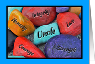 Uncle Father’s Day Colorful Painted Rocks card