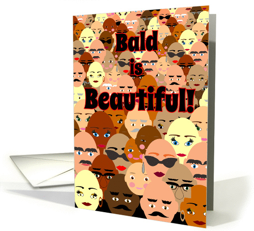 Invitation Cancer Head Shaving Party Bald is Beautiful card (1303486)