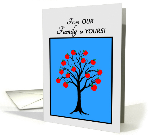Rosh Hashanah Jewish New Year Apple Tree of Life card (1312596)