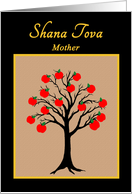 Mother Rosh Hashanah Jewish New Year Apple Tree of Life card