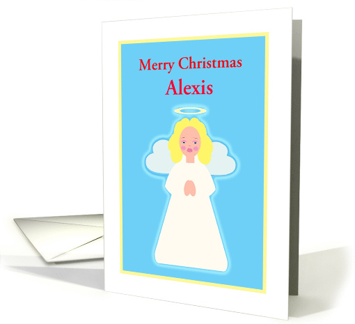 Christmas Personalized Name Sweet Child Angel with Stars card