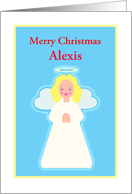 Christmas Personalized Name Sweet Child Angel with Stars card