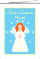 Christmas Personalized Name Sweet Child Angel with Stars card