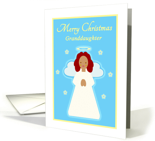 Granddaughter Christmas Sweet Child Angel with Stars card (1317512)