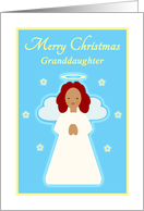Granddaughter Christmas Sweet Child Angel with Stars card