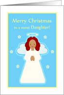Christmas for Daughter Sweet Child Angel with Stars card
