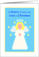 Christmas Remembrance Sweet Child Angel with Stars card