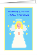 Christmas Remembrance Daughter Sweet Child Angel with Stars card