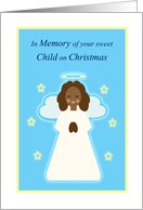 Christmas Remembrance Child Sweet Child Angel with Stars card