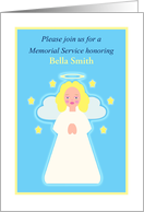 Invitation Memorial for Child Sweet Child Angel with Stars card