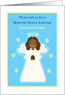 Invitation Memorial for Child Sweet Child Angel with Stars card